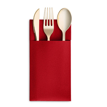 Disposable Linen-Feel Dinner Pocket Napkins | Airlaid Paper, 12"x16" - Naptec Paper - Servietto
