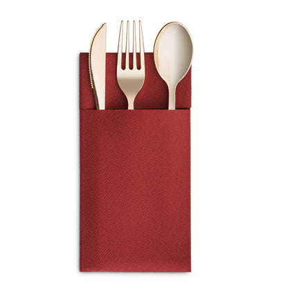Disposable Linen-Feel Dinner Pocket Napkins | Airlaid Paper, 12"x16" - Naptec Paper - Servietto