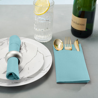 Disposable Linen-Feel Dinner Pocket Napkins | Airlaid Paper, 12"x16" - Naptec Paper - Servietto