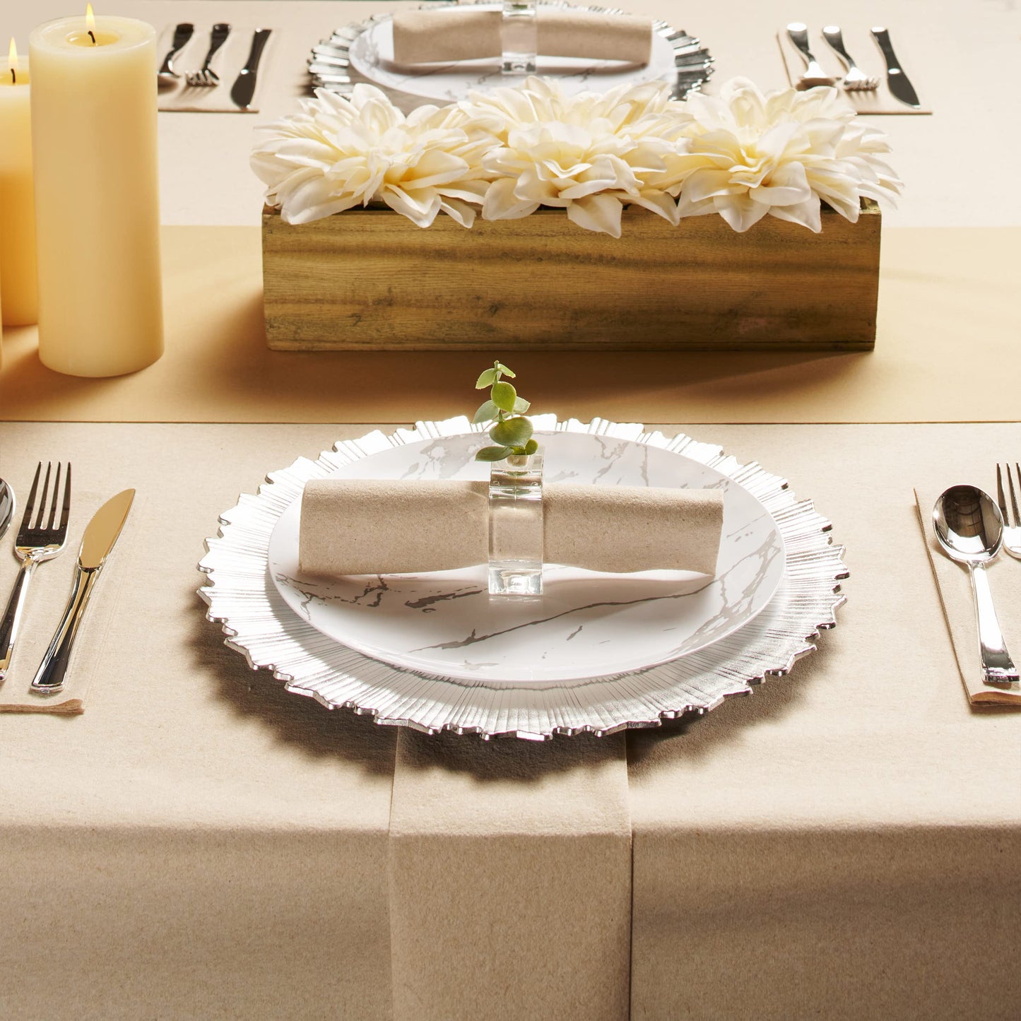 Disposable Cloth-Like Dinner Napkins | Natural, 17"x17"