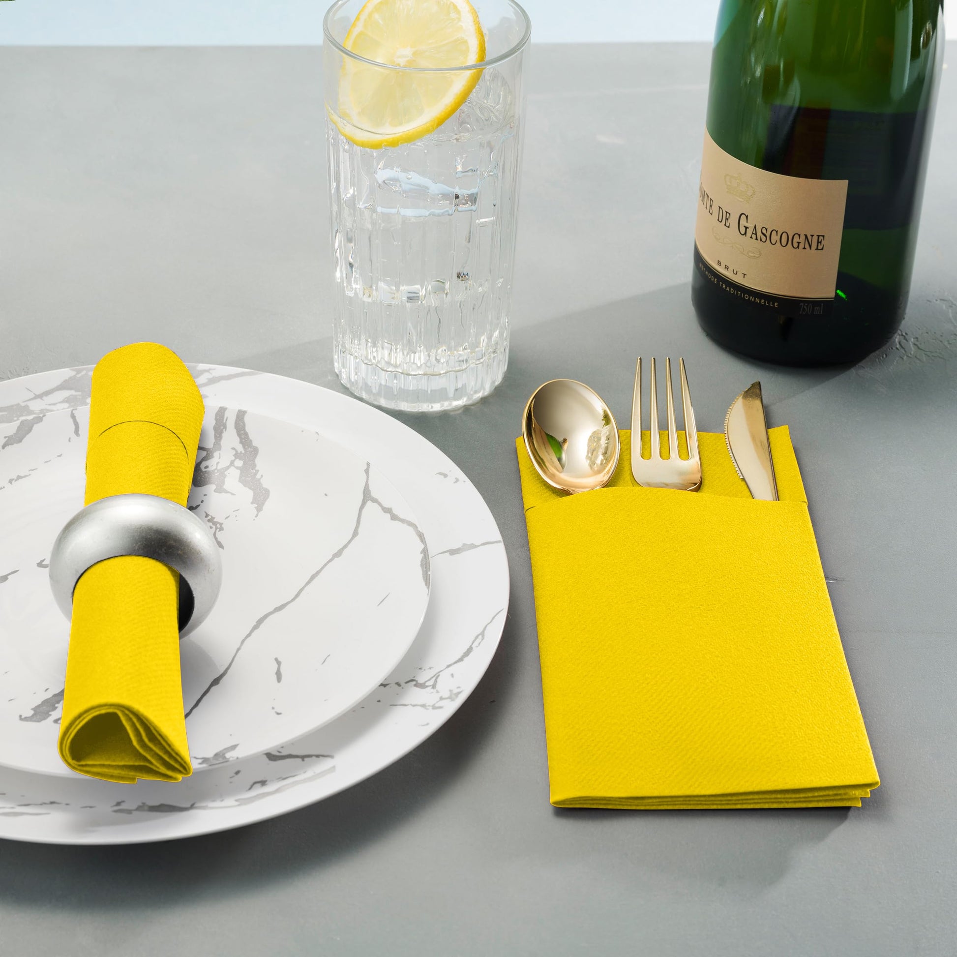 Disposable Linen-Feel Dinner Pocket Napkins | Airlaid Paper, 12"x16" - Naptec Paper - Servietto