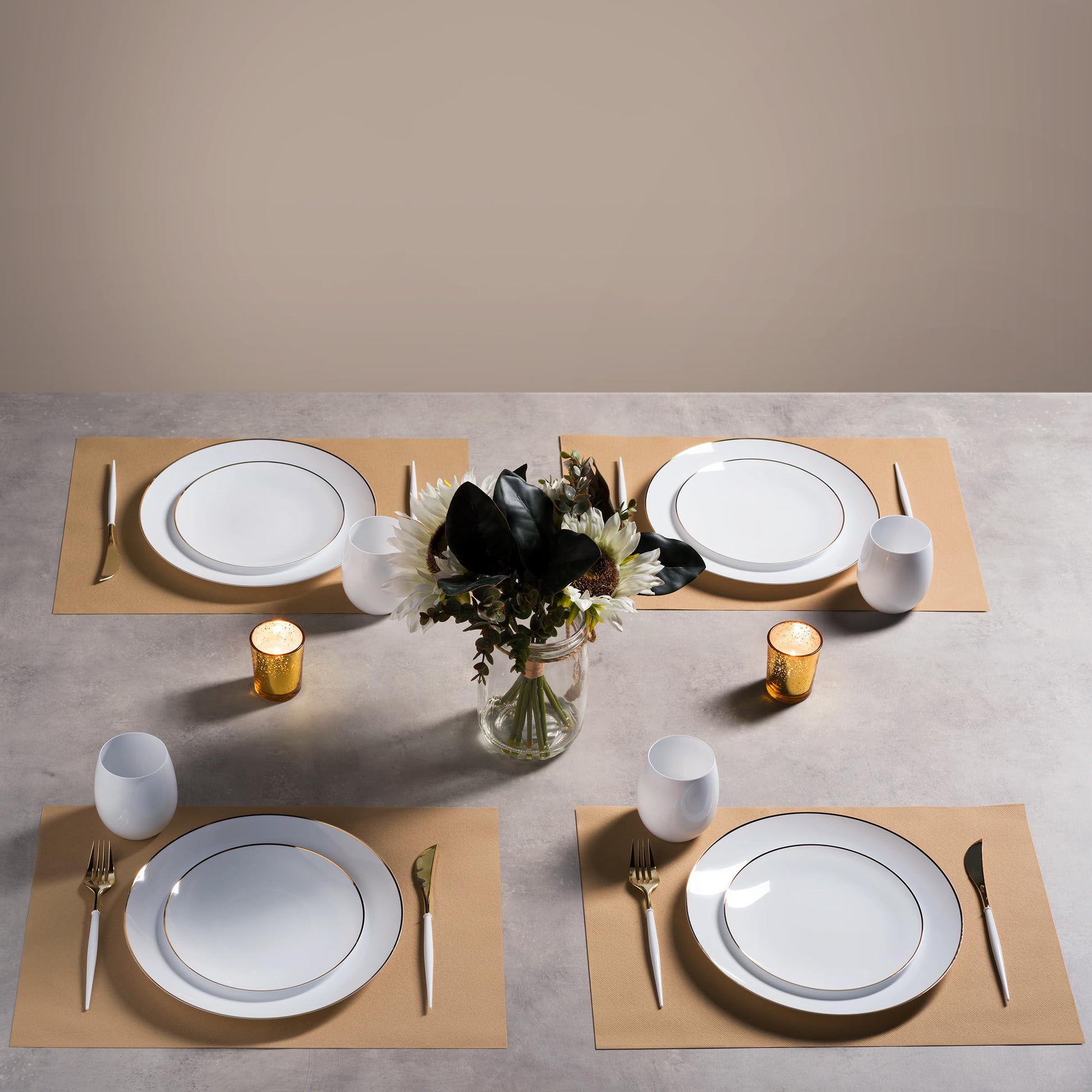 Disposable Linen-Feel Placemats| Airlaid Paper, 12"x18", 100-Pack - Naptec Paper - Servietto
