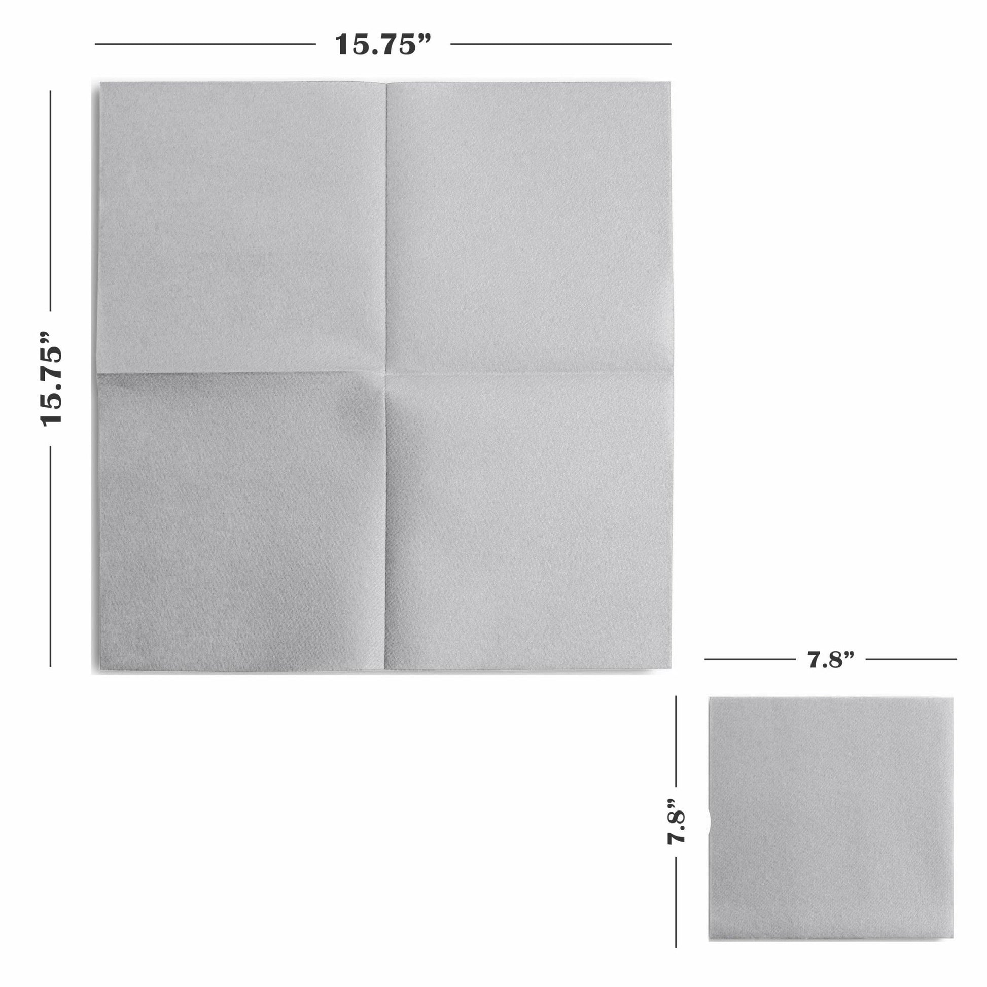Disposable Linen-Feel Large Luncheon Napkins | Airlaid Paper, 16"x16", 50-Pack - Naptec Paper - BloominGoods