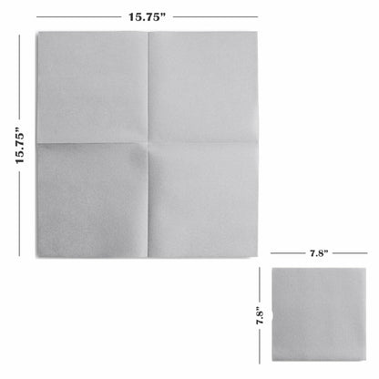 Disposable Linen-Feel Large Luncheon Napkins | Airlaid Paper, 16"x16", 50-Pack - Naptec Paper - BloominGoods