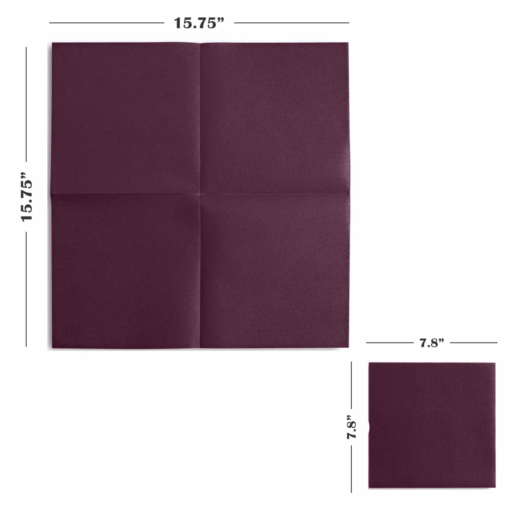 Disposable Linen-Feel Large Luncheon Napkins | Airlaid Paper, 16"x16", 50-Pack - Naptec Paper - BloominGoods