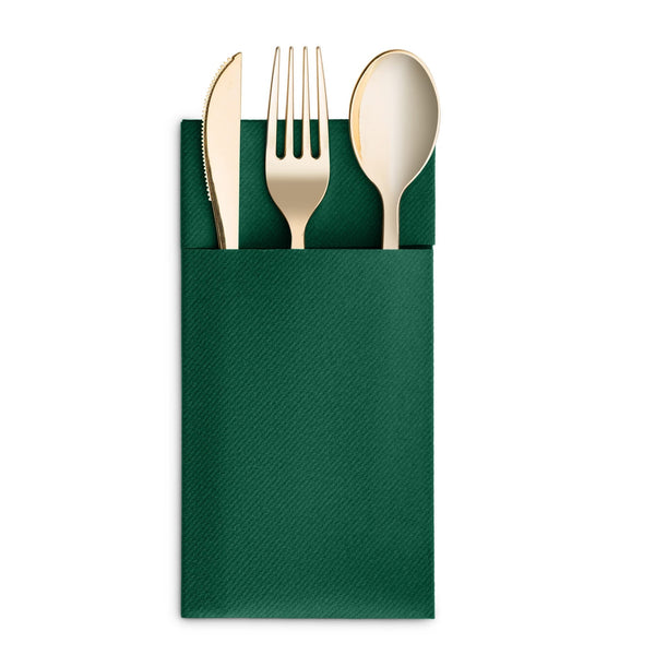 Disposable Linen-Feel Dinner Pocket Napkins | Airlaid Paper, 12"x16" - Naptec Paper - Servietto