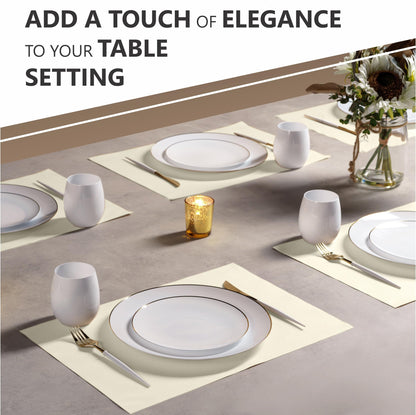 Disposable Linen-Feel Placemats| Airlaid Paper, 12"x18", 100-Pack - Naptec Paper - Servietto