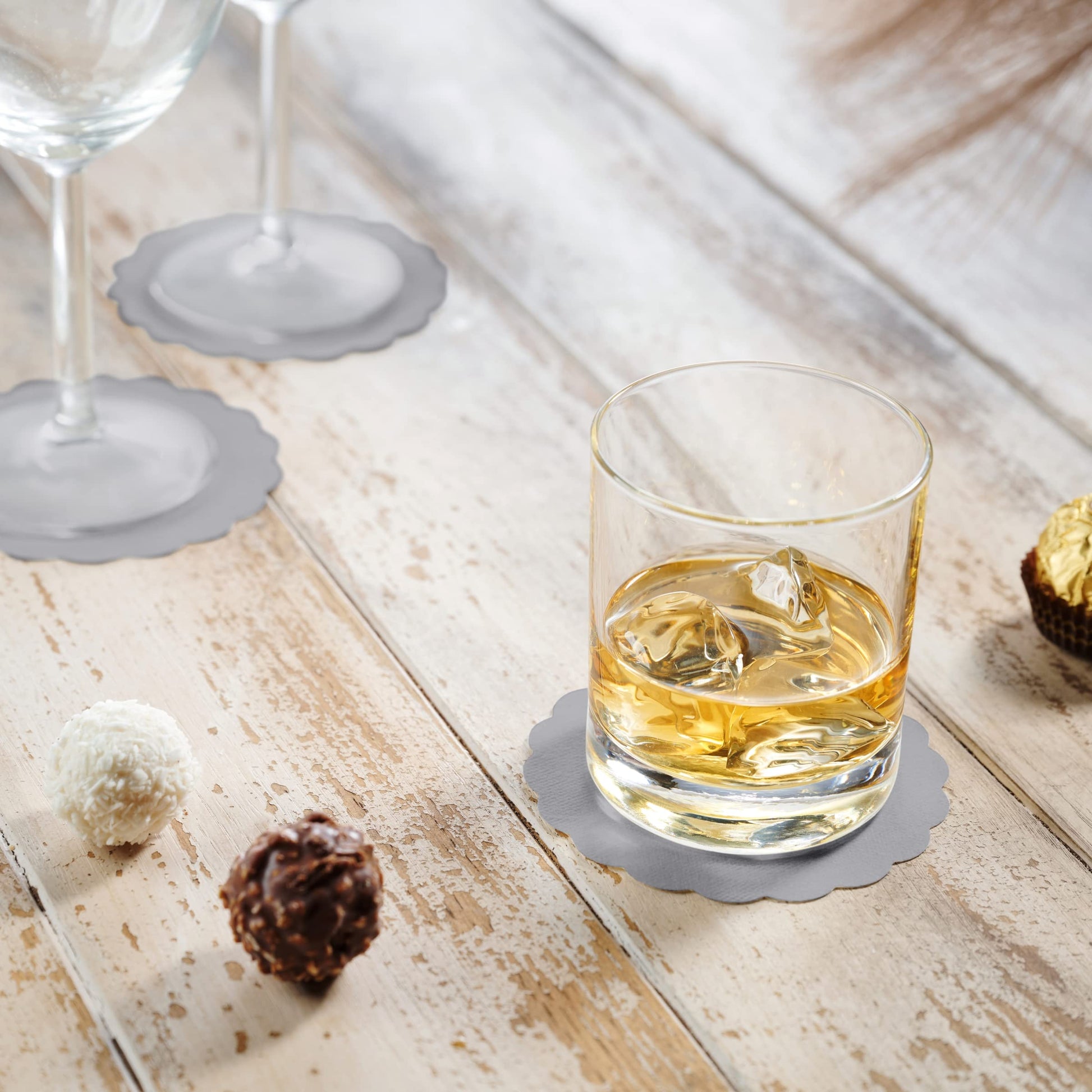 Disposable Linen-Feel Coasters | Airlaid Paper, 3.5", 500-Pack - Naptec Paper - BloominGoods