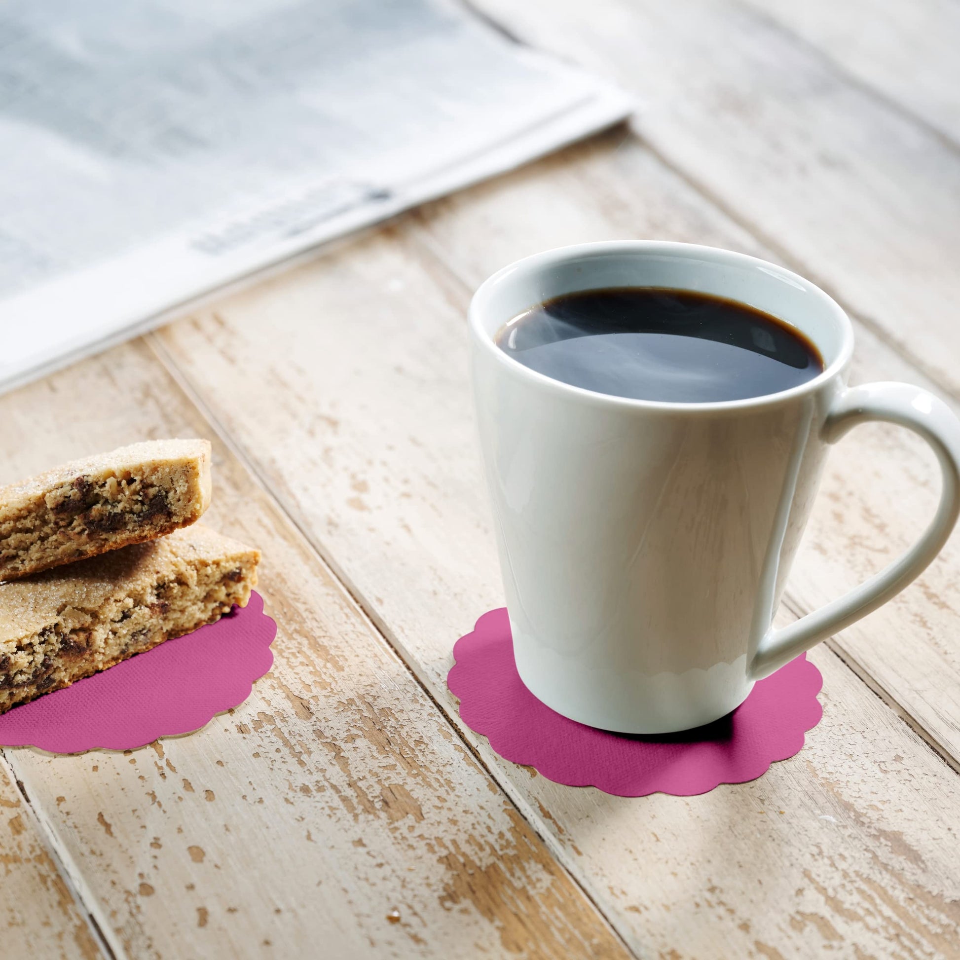 Disposable Linen-Feel Coasters | Airlaid Paper, 3.5", 500-Pack - Naptec Paper - BloominGoods