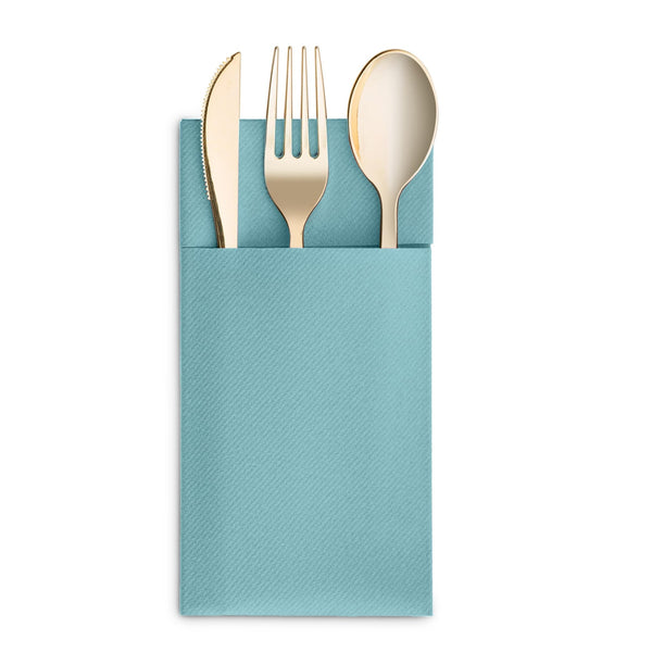 Disposable Linen-Feel Dinner Pocket Napkins | Airlaid Paper, 12"x16" - Naptec Paper - Servietto