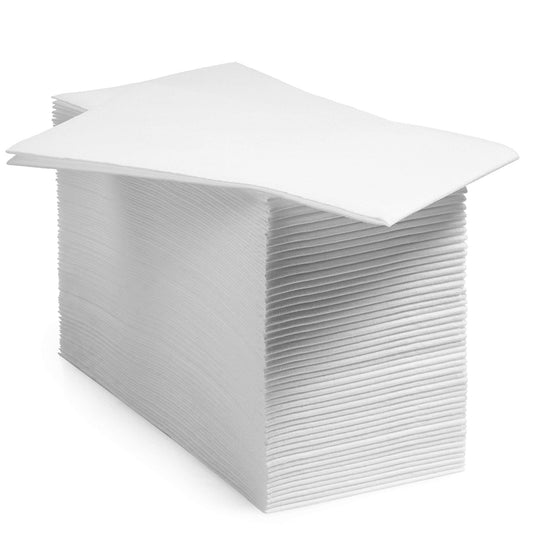Disposable Bathroom Napkins | Linen-Feel Guest Towels | 12" x 17" White Airlaid Paper Napkins - Color Printing - Naptec Paper - BloominGoods