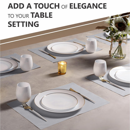 Disposable Linen-Feel Placemats| Airlaid Paper, 12"x18", 100-Pack - Naptec Paper - Servietto