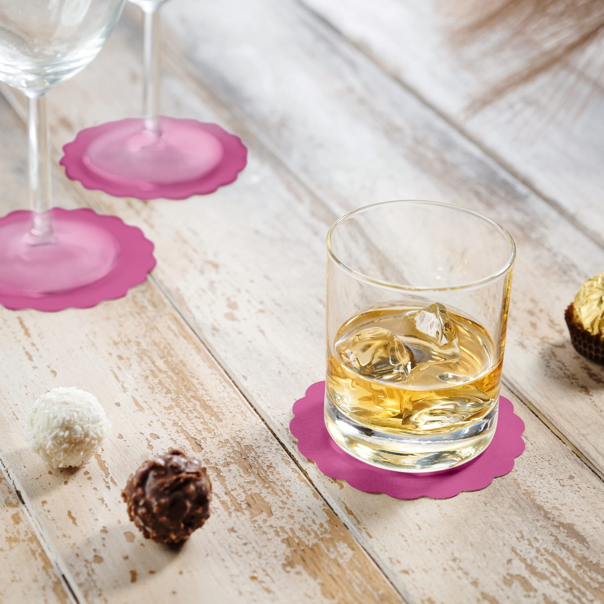 Disposable Linen-Feel Coasters | Airlaid Paper, 3.5", 500-Pack - Naptec Paper - BloominGoods
