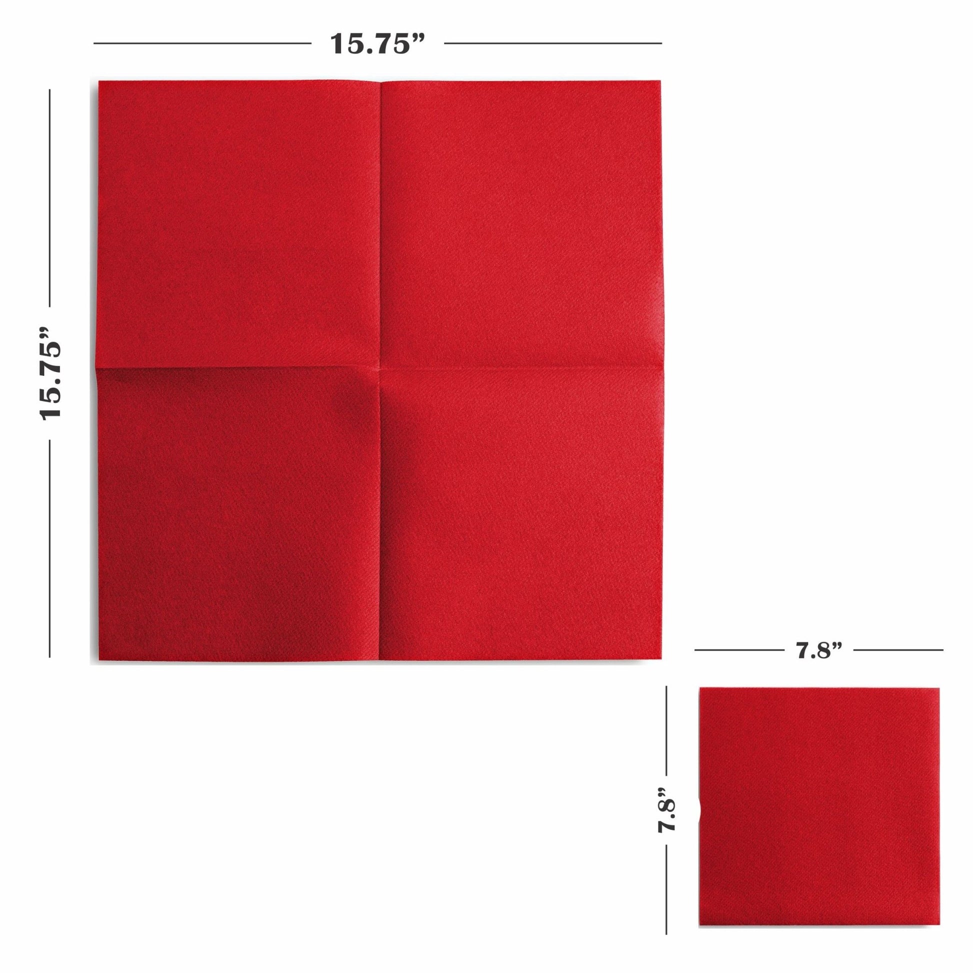 Disposable Linen-Feel Large Luncheon Napkins | Airlaid Paper, 16"x16", 50-Pack - Naptec Paper - BloominGoods