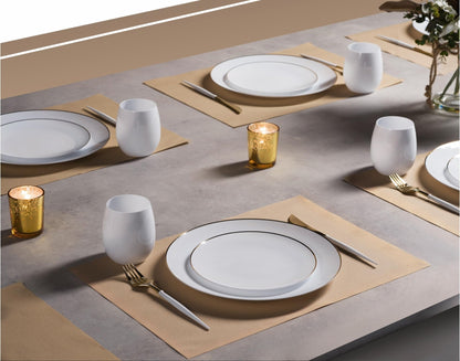 Disposable Linen-Feel Placemats| Airlaid Paper, 12"x18", 100-Pack - Naptec Paper - Servietto