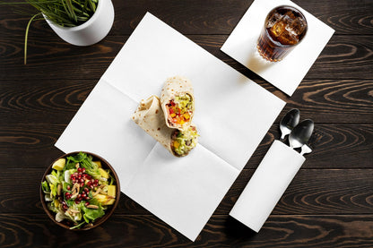 Disposable Linen-Feel Cocktail Napkins | Airlaid Paper, 8"x8" (unfolded), 100-Pack - Naptec Paper - BloominGoods