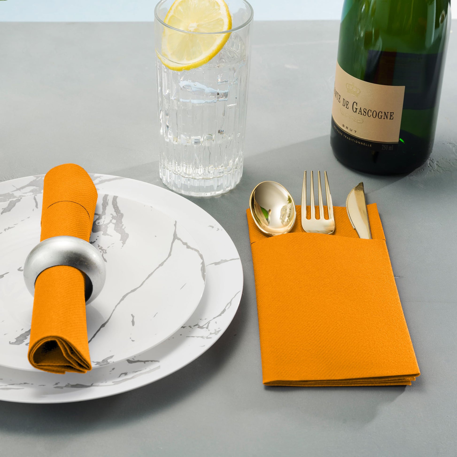 Disposable Linen-Feel Dinner Pocket Napkins | Airlaid Paper, 12"x16" - Naptec Paper - Servietto