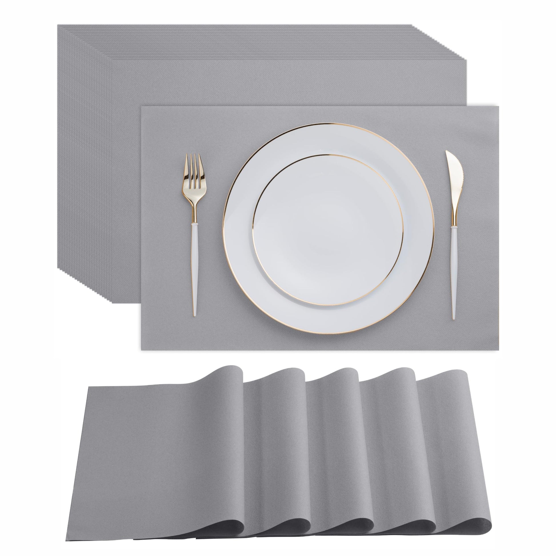 Disposable Linen-Feel Placemats| Airlaid Paper, 12"x18", 100-Pack - Naptec Paper - Servietto