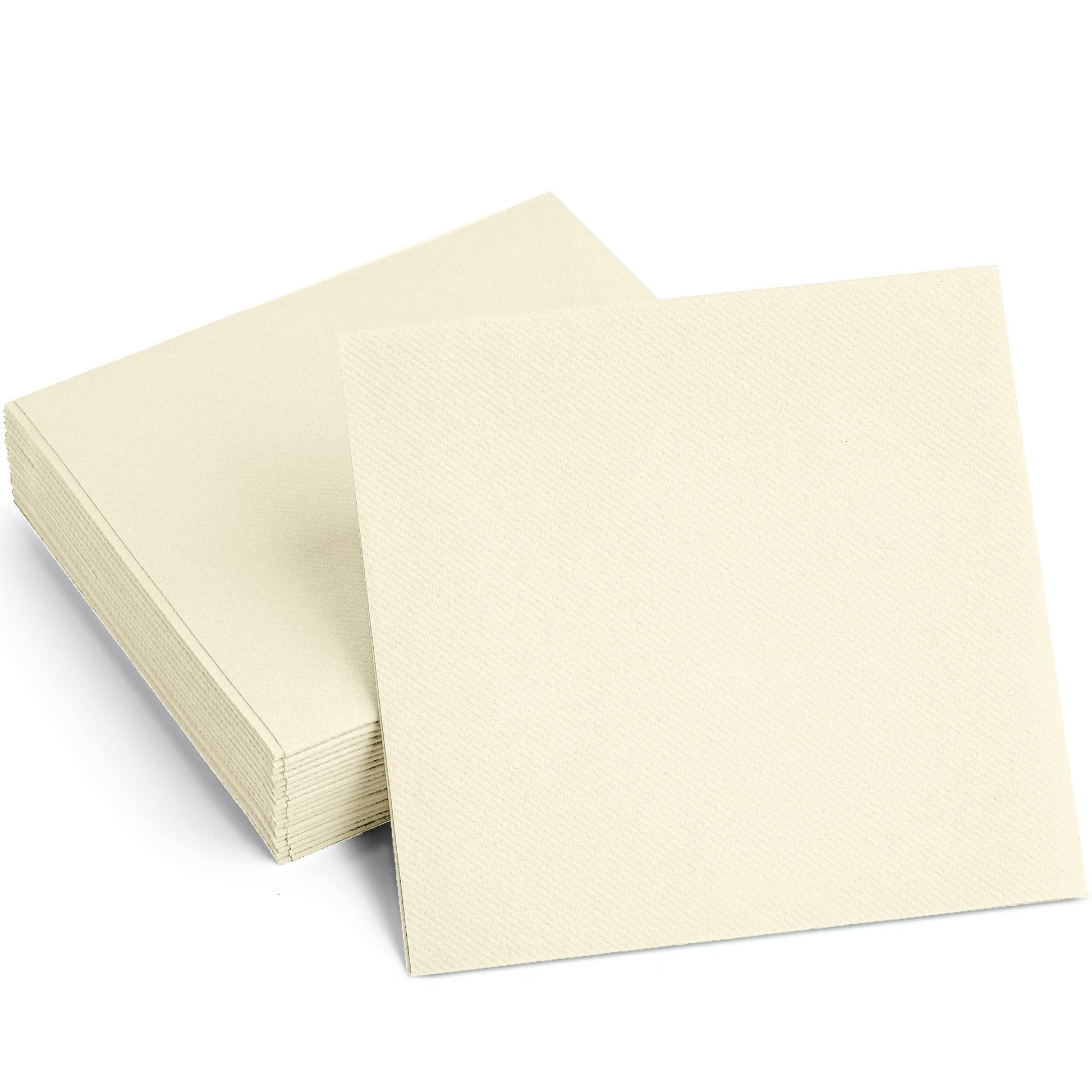 Disposable Linen-Feel Cocktail Napkins | Airlaid Paper, 8"x8" (unfolded), 100-Pack - Naptec Paper - BloominGoods