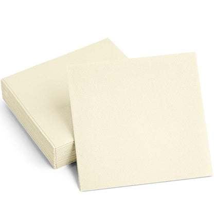 Disposable Linen-Feel Cocktail Napkins | Airlaid Paper, 8"x8" (unfolded), 100-Pack - Naptec Paper - BloominGoods