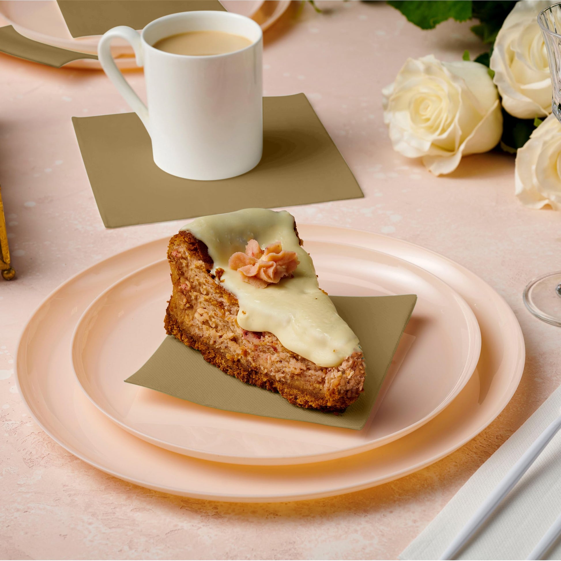 Naperee - Disposable Quilted Beverage Napkins | 10"x10" - Naptec Paper - Naperee