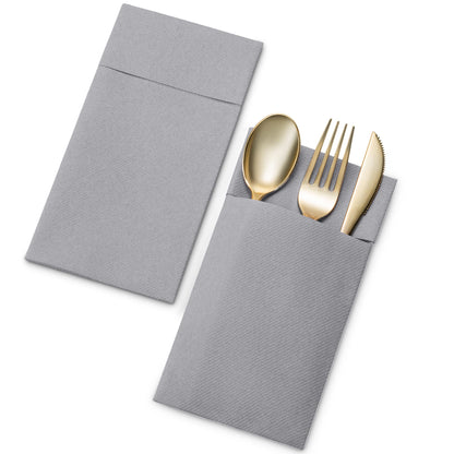 Disposable Linen-Feel Dinner Pocket Napkins | Airlaid Paper, 12"x16" - Naptec Paper - Servietto