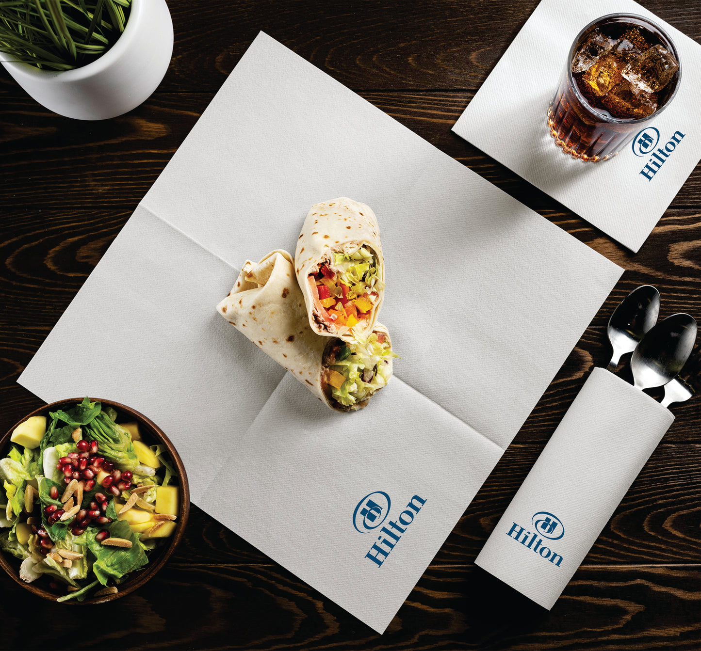 Disposable Linen-Feel Luncheon Napkins | Airlaid Paper, 13"X13" - Color Printing