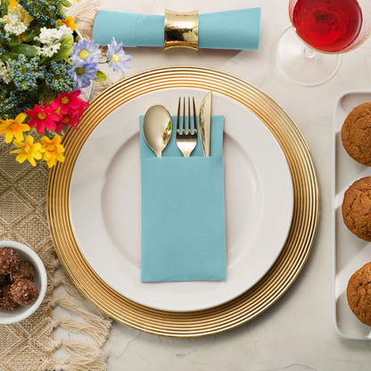 Disposable Linen-Feel Dinner Pocket Napkins | Airlaid Paper, 12"x16" - Naptec Paper - Servietto