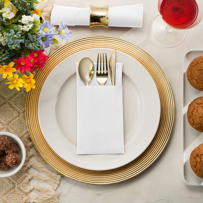 Disposable Linen-Feel Dinner Pocket Napkins | Airlaid Paper, 12"x16" - Naptec Paper - Servietto