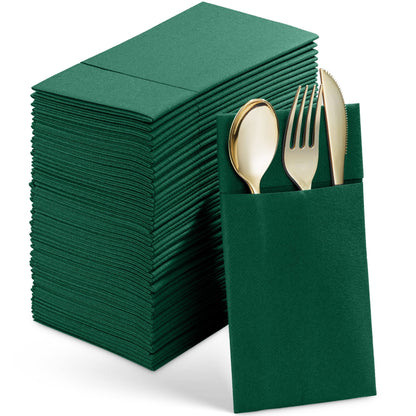 Disposable Linen-Feel Dinner Pocket Napkins | Airlaid Paper, 12"x16" - Naptec Paper - Servietto