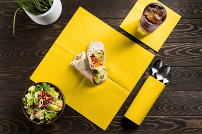 Disposable Linen-Feel Cocktail Napkins | Airlaid Paper, 8"x8" (unfolded), 100-Pack - Naptec Paper - BloominGoods