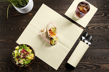 Disposable Linen-Feel Cocktail Napkins | Airlaid Paper, 8"x8" (unfolded), 100-Pack - Naptec Paper - BloominGoods