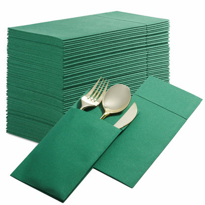 Disposable Linen-Feel Dinner Napkins with Pocket Napkins | Airlaid Paper, 16"x16" - Naptec Paper - BloominGoods
