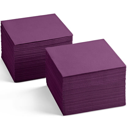 SV-CBN-AMTS/200, SV-CBN-AMTS/1600, Servietto amethyst cocktail napkins stacked for weddings or events