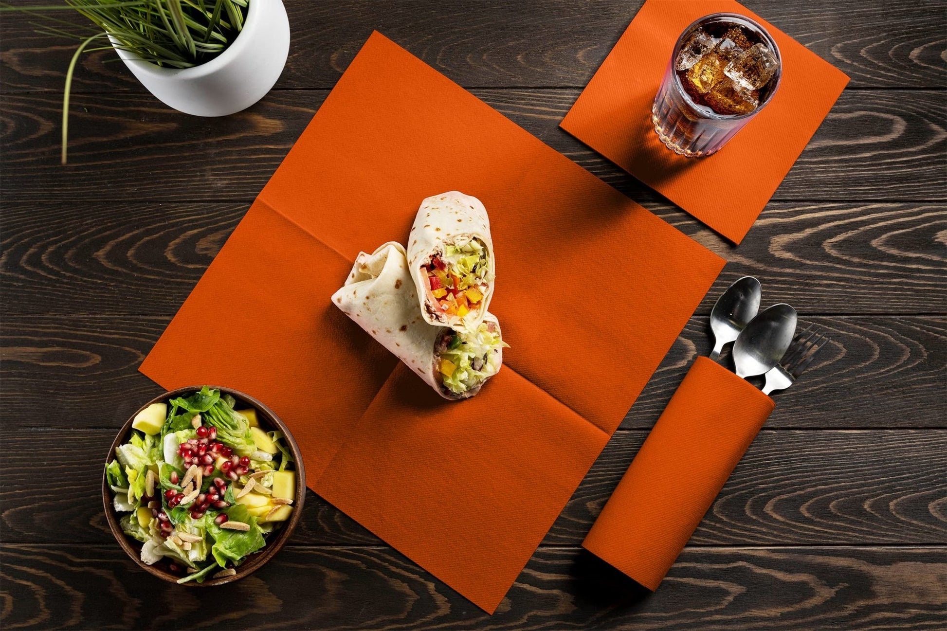 Disposable Linen-Feel Cocktail Napkins | Airlaid Paper, 8"x8" (unfolded), 100-Pack - Naptec Paper - BloominGoods