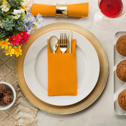 Disposable Linen-Feel Dinner Pocket Napkins | Airlaid Paper, 12"x16" - Naptec Paper - Servietto