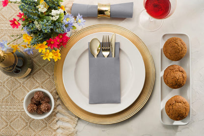Disposable Linen-Feel Dinner Pocket Napkins | Airlaid Paper, 12"x16" - Naptec Paper - Servietto