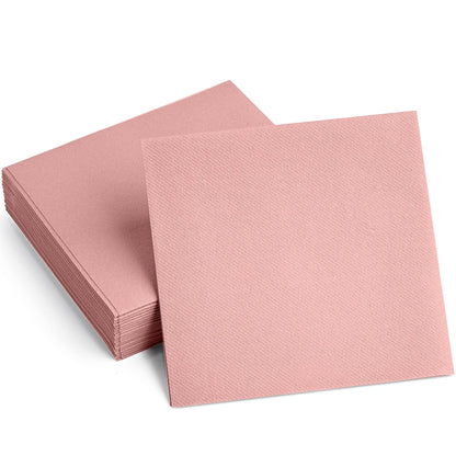Disposable Linen-Feel Cocktail Napkins | Airlaid Paper, 8"x8" (unfolded), 100-Pack - Naptec Paper - BloominGoods