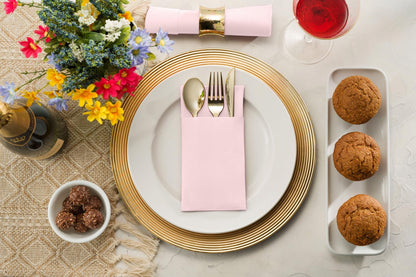 Disposable Linen-Feel Dinner Pocket Napkins | Airlaid Paper, 12"x16" - Naptec Paper - Servietto