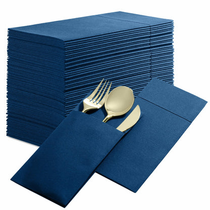 Disposable Linen-Feel Dinner Napkins with Pocket Napkins | Airlaid Paper, 16"x16" - Naptec Paper - BloominGoods