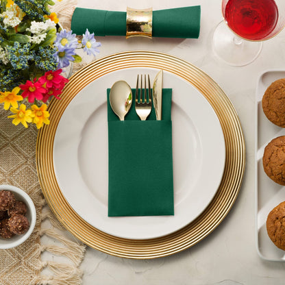 Disposable Linen-Feel Dinner Pocket Napkins | Airlaid Paper, 12"x16" - Naptec Paper - Servietto