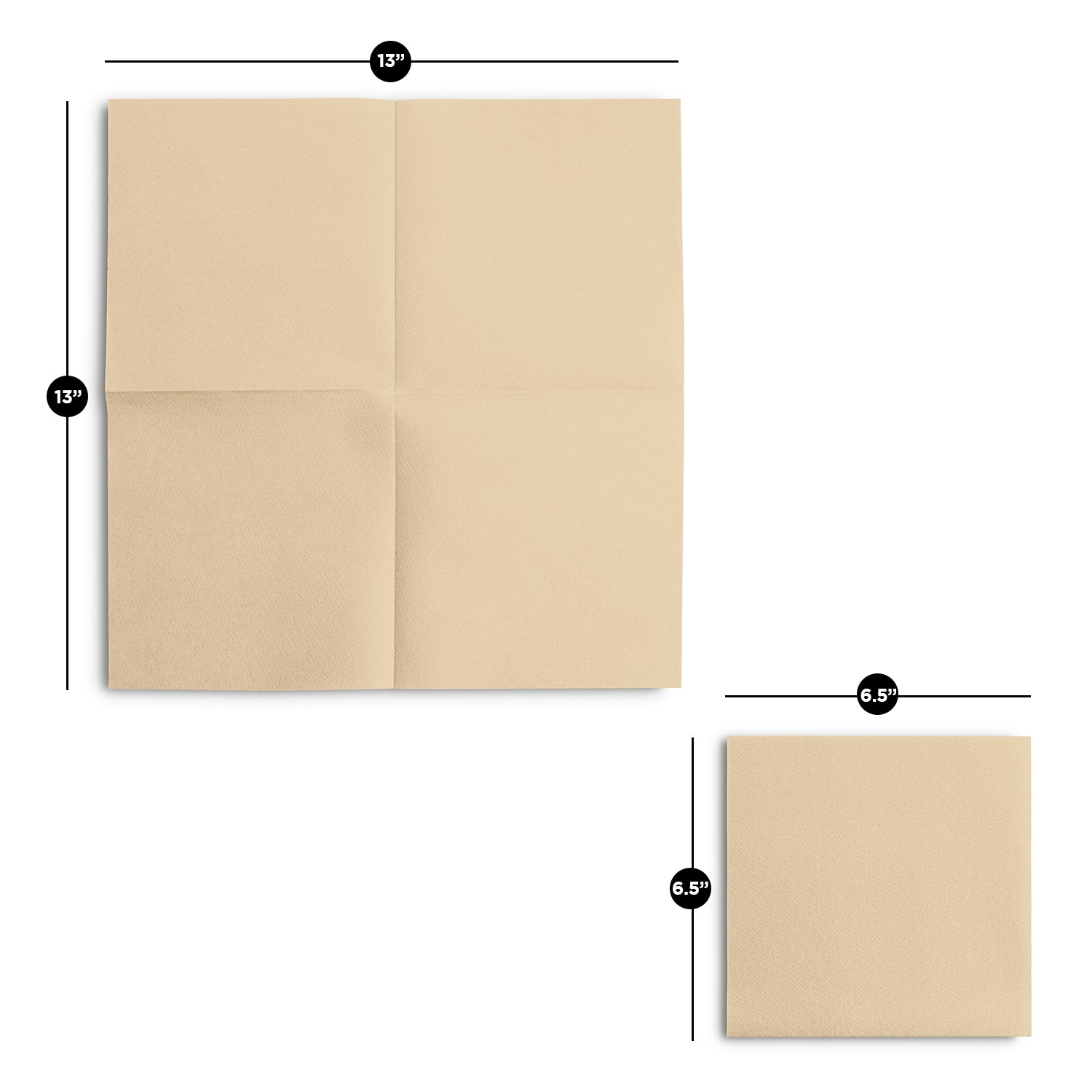 Disposable Linen-Feel Luncheon Napkins | Airlaid Paper, 13"X13", 100-Pack - Naptec Paper - Servietto