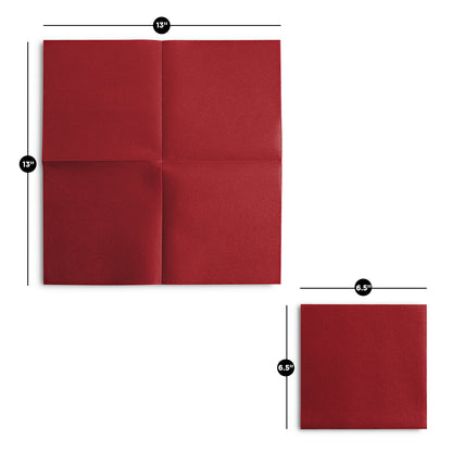 Disposable Linen-Feel Luncheon Napkins | Airlaid Paper, 13"X13", 100-Pack - Naptec Paper - Servietto