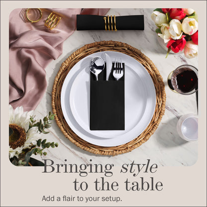Disposable Dinner Pocket Napkins | Quilted Tissue Paper, 15"X15"