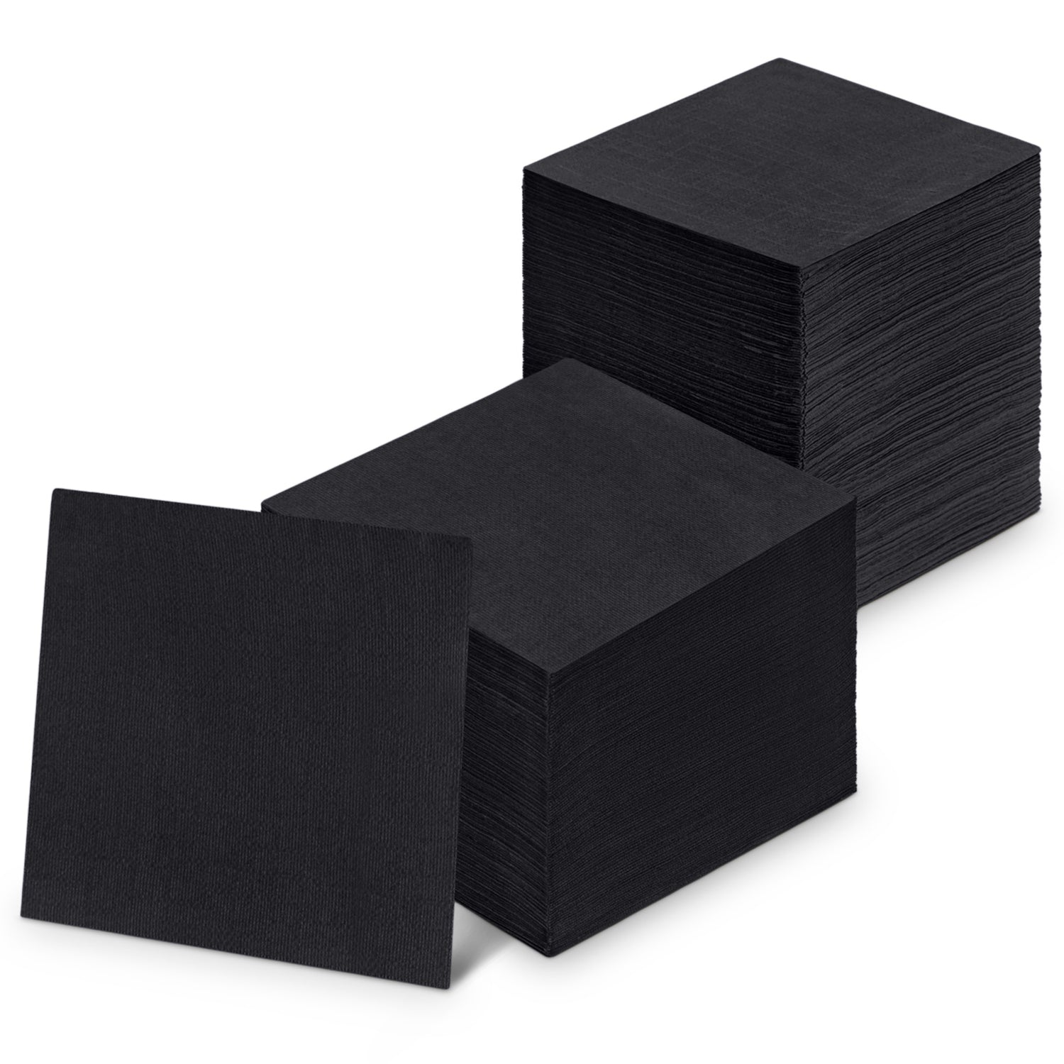 
NP-3PBN-BLCK-300, 
NP-3PBN-BLCK-3000, Disposable 3-Ply Cocktail Napkins | 5"x5", 300-Pack - Naptec Paper - Naperee