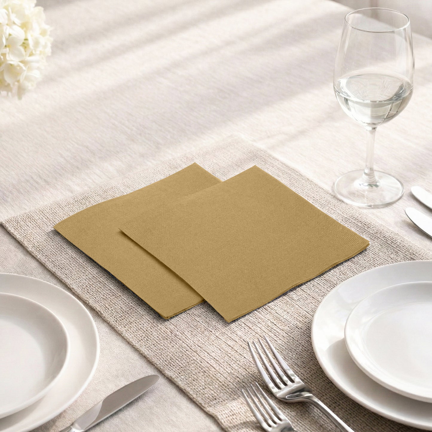 Disposable 3-Ply Cocktail Napkins | 5"x5", 300-Pack