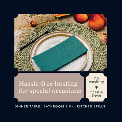 Disposable Linen-Feel Dinner Napkins | Airlaid Paper, 12"x17"