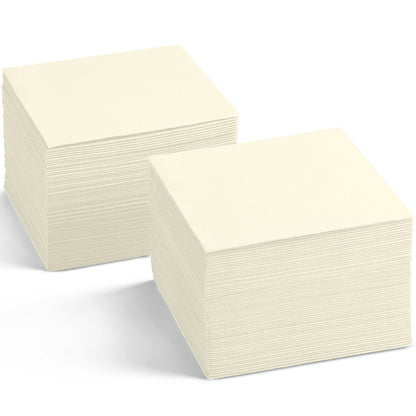 Disposable Linen-Feel Beverage Napkins | Airlaid Paper, 10"x10" (unfolded), 200-Pack - Naptec Paper - BloominGoods