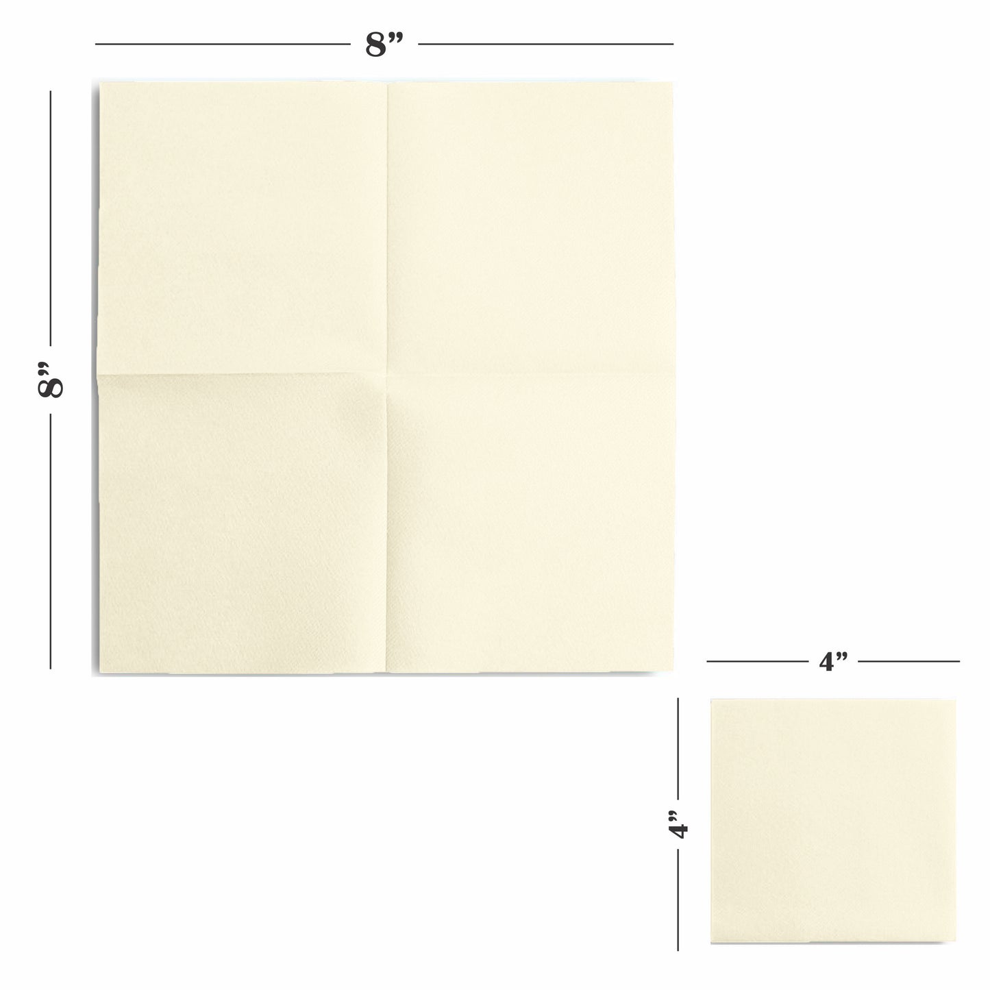 Disposable Linen-Feel Cocktail Napkins | Airlaid Paper, 8"x8", 100-Pack