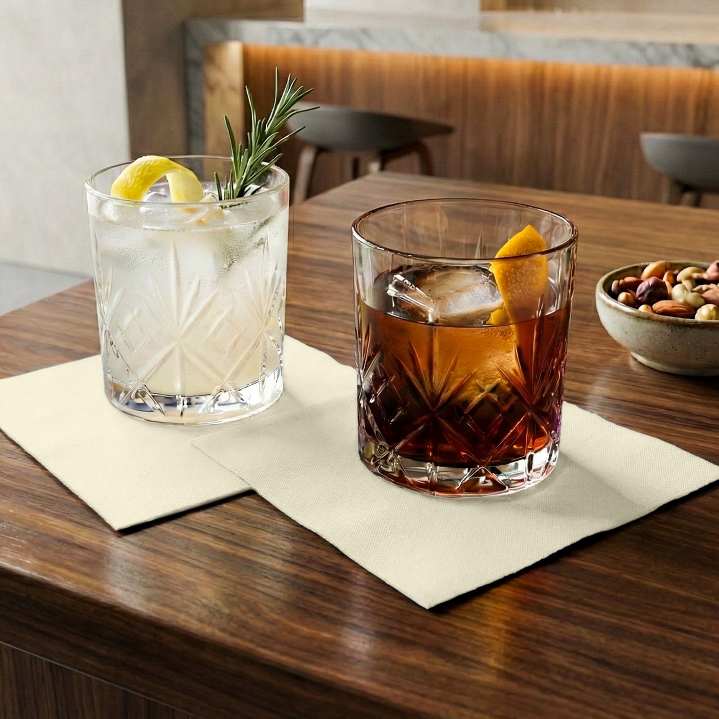 Disposable 3-Ply Cocktail Napkins | 5"x5", 300-Pack